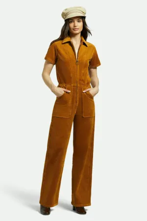 Utility Jumpsuit - Golden Brown