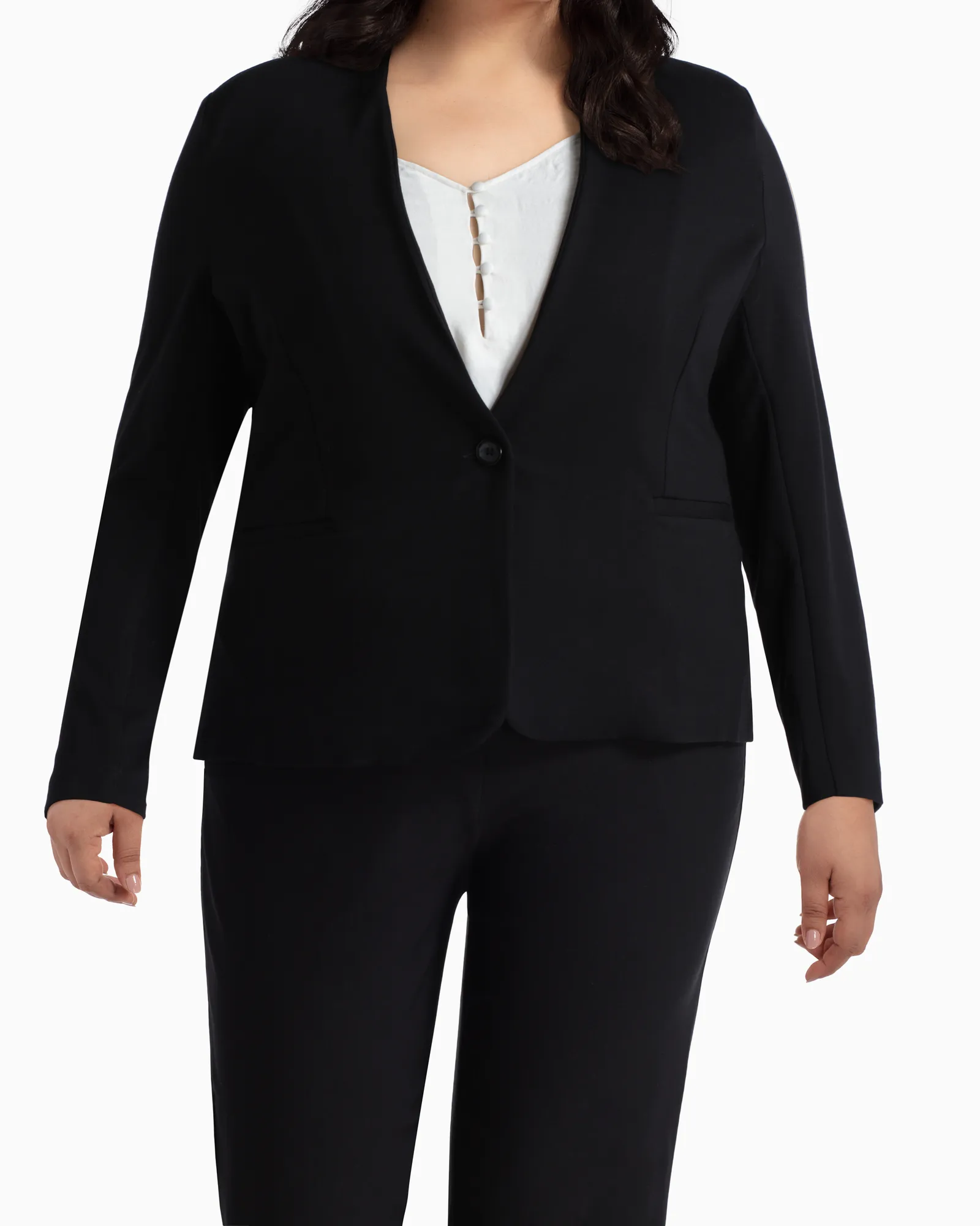 Utopian One-Button Blazer | Black