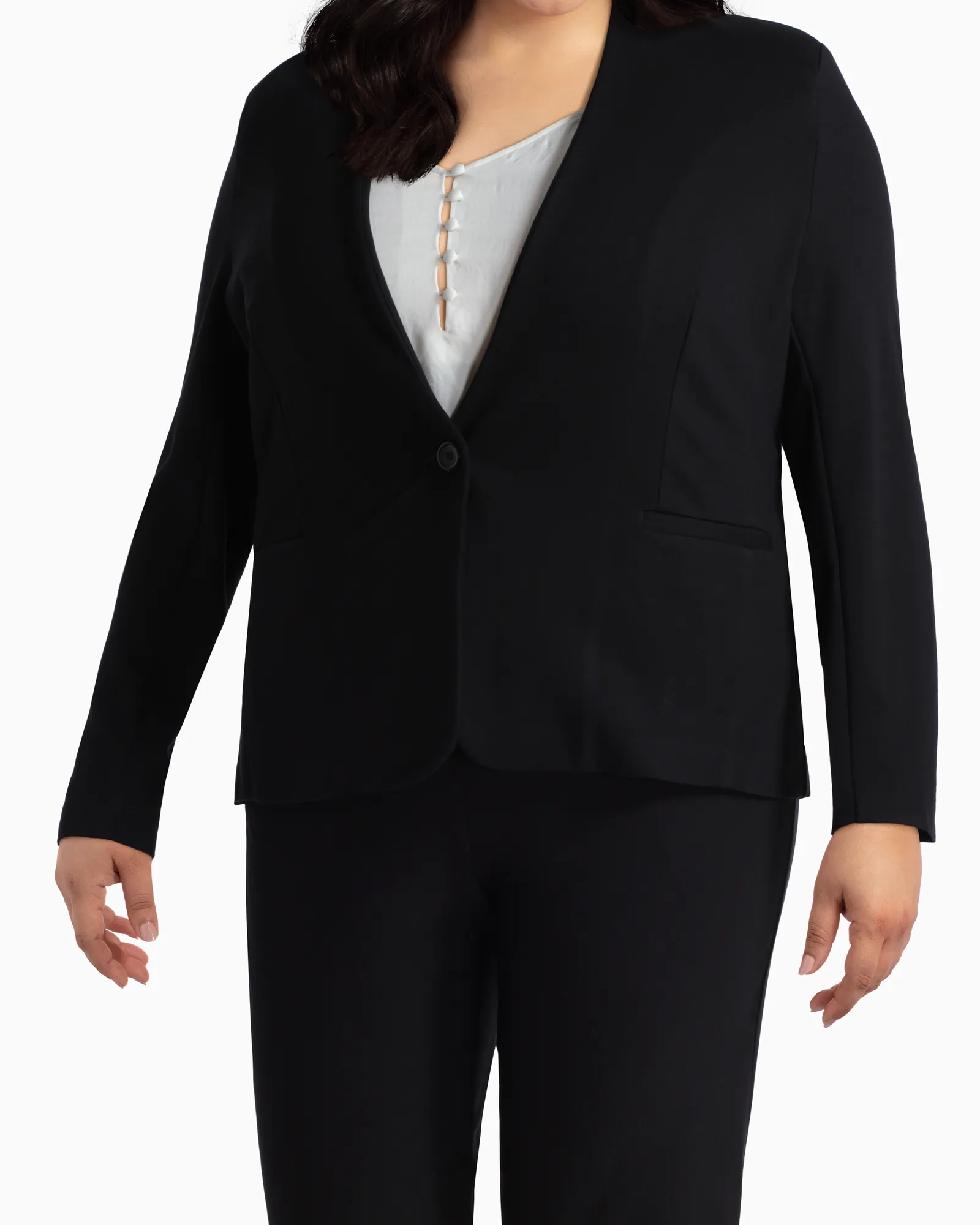 Utopian One-Button Blazer | Black