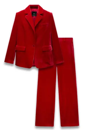 Velvet Suit Blazer and Trousers Set