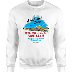 Willow Grove Park Lanes - Willow Grove, PA - Vintage Bowling Alley - Unisex Sweatshirt