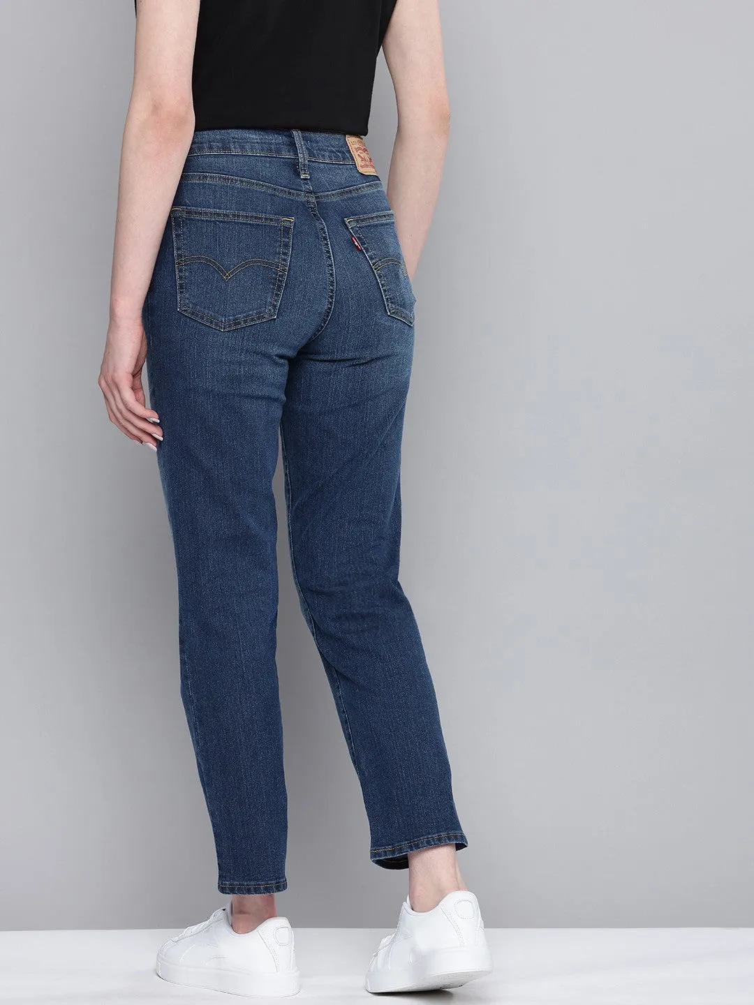 Women's High Rise 724 Slim Straight Indigo Jeans