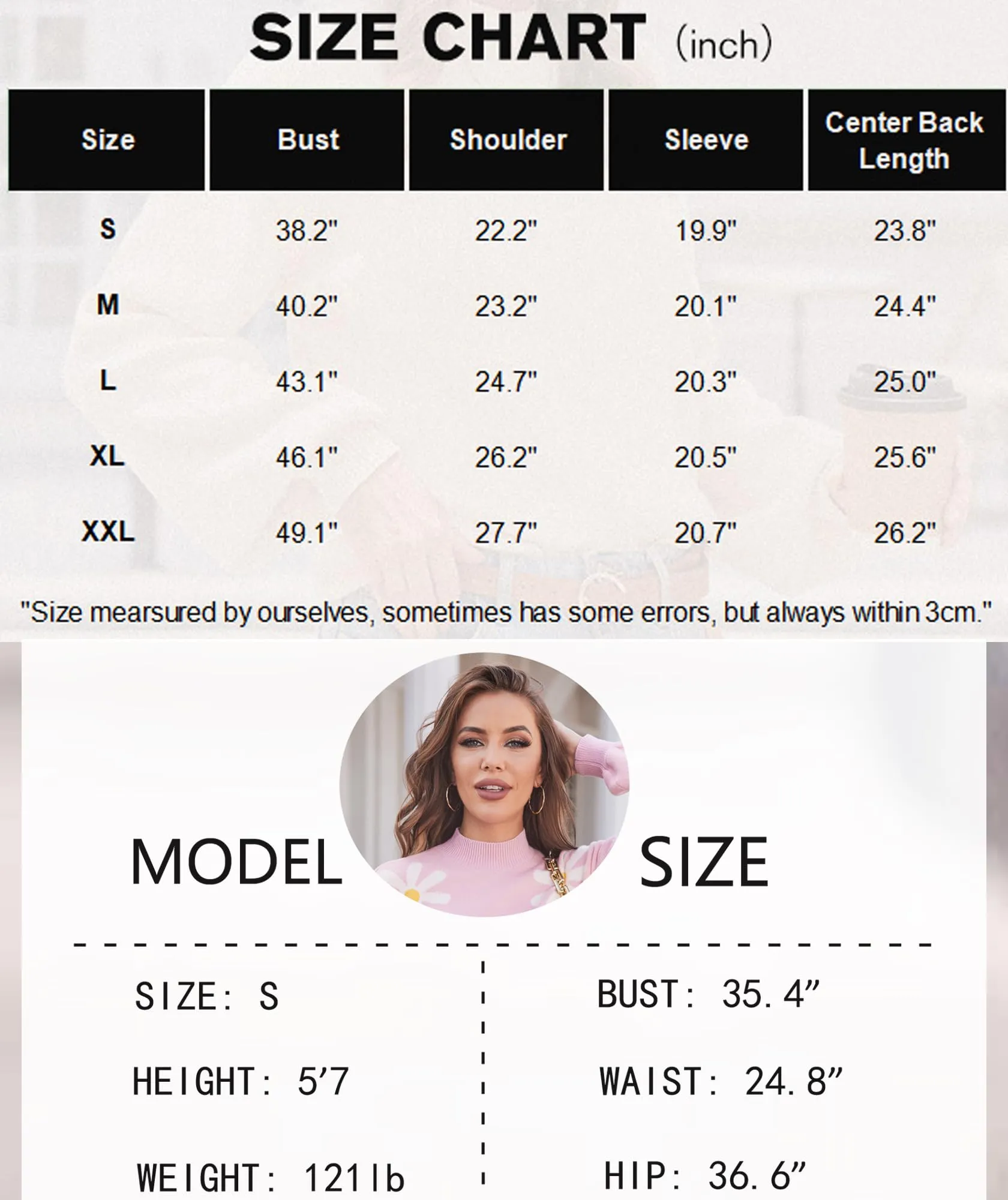 Zeagoo Sweaters for Women 2024 Fashion Trendy Long Sleeve Turtleneck Pullover Lantern Knit Sweater Tops